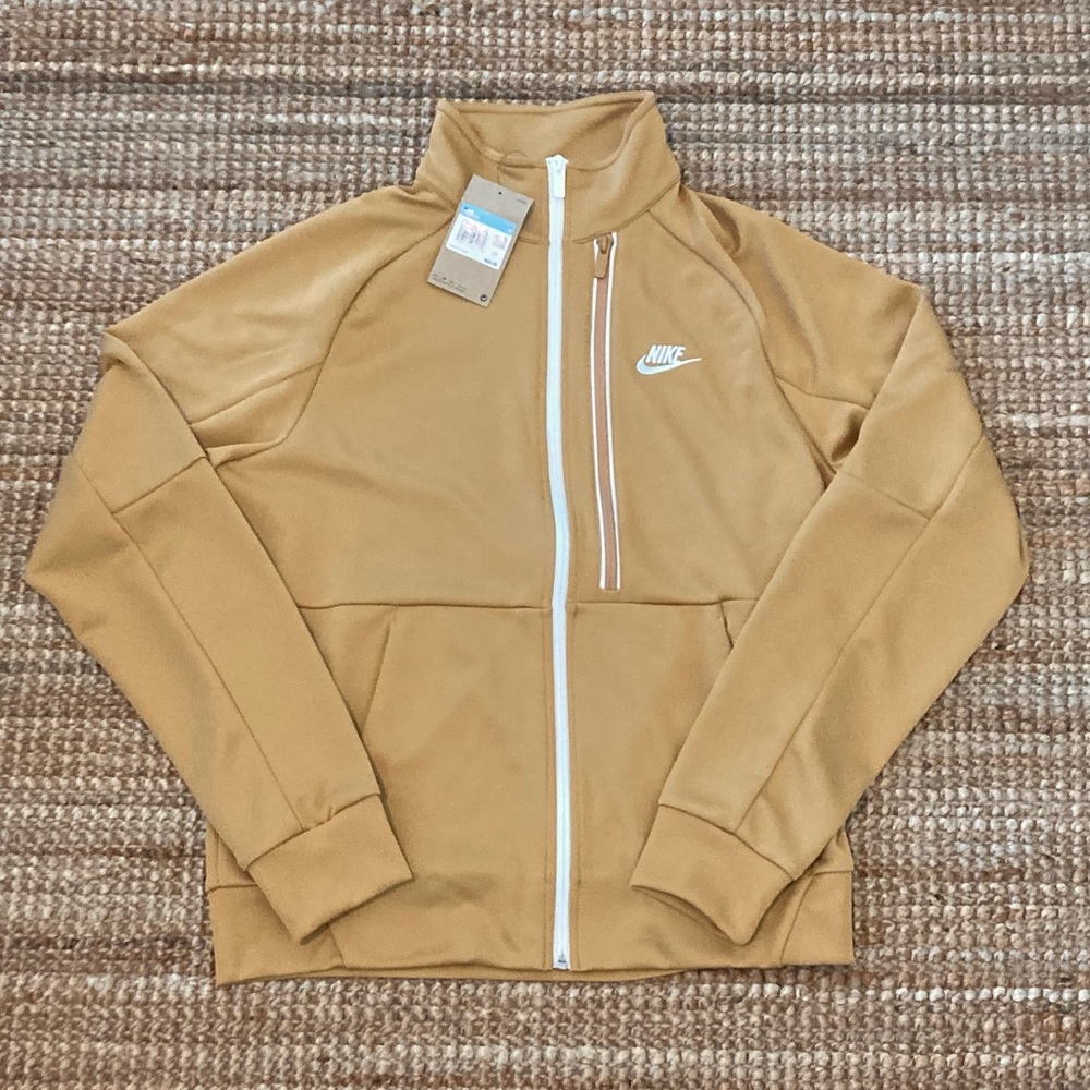 Nike NSW Tribute N98 Full Zip Track Jacket DA003-722 Mens Medium Gold And White